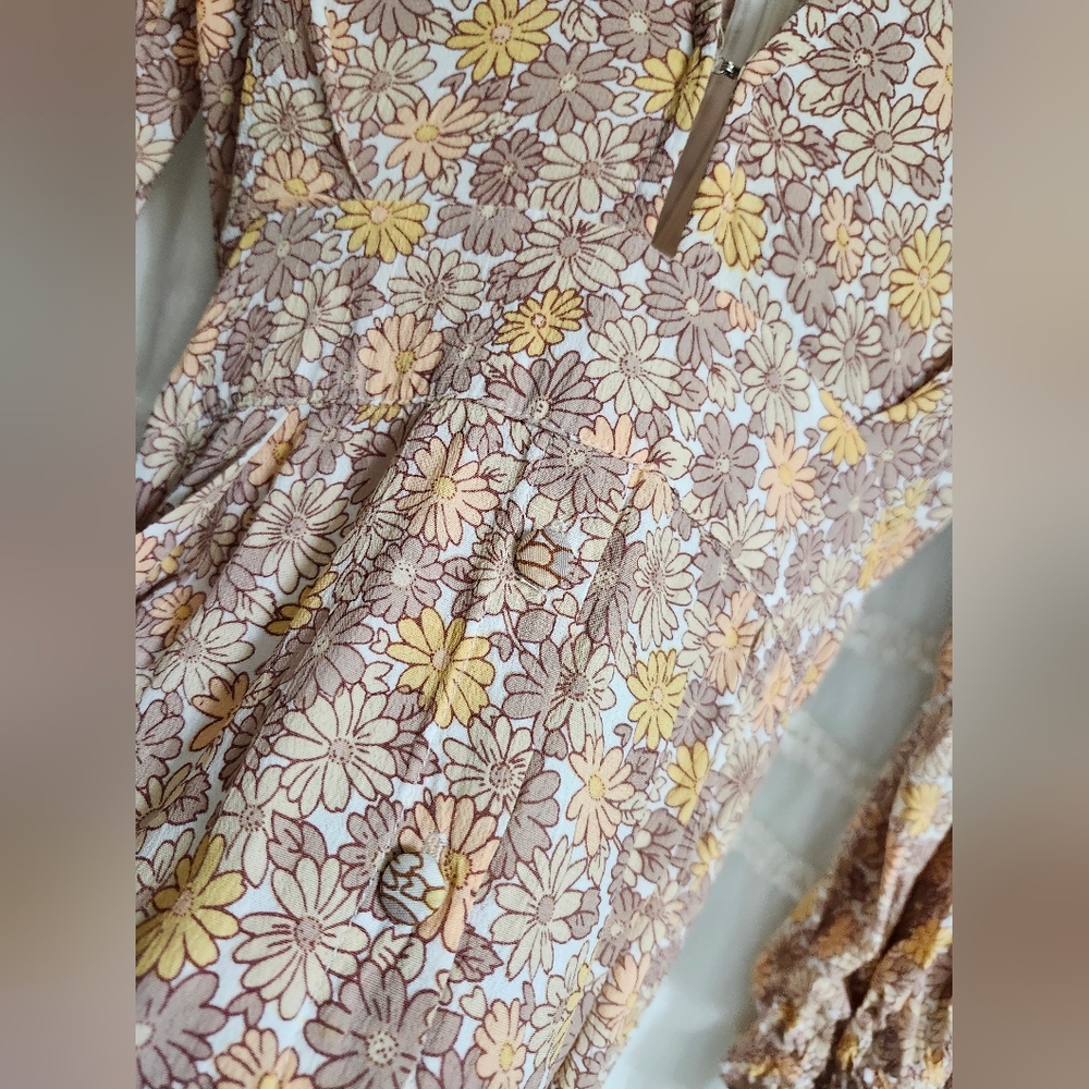 Faithfull the Brand Palmaro Floral Print Mini Dress In Zoella Dusk. - Picture 15 of 17
